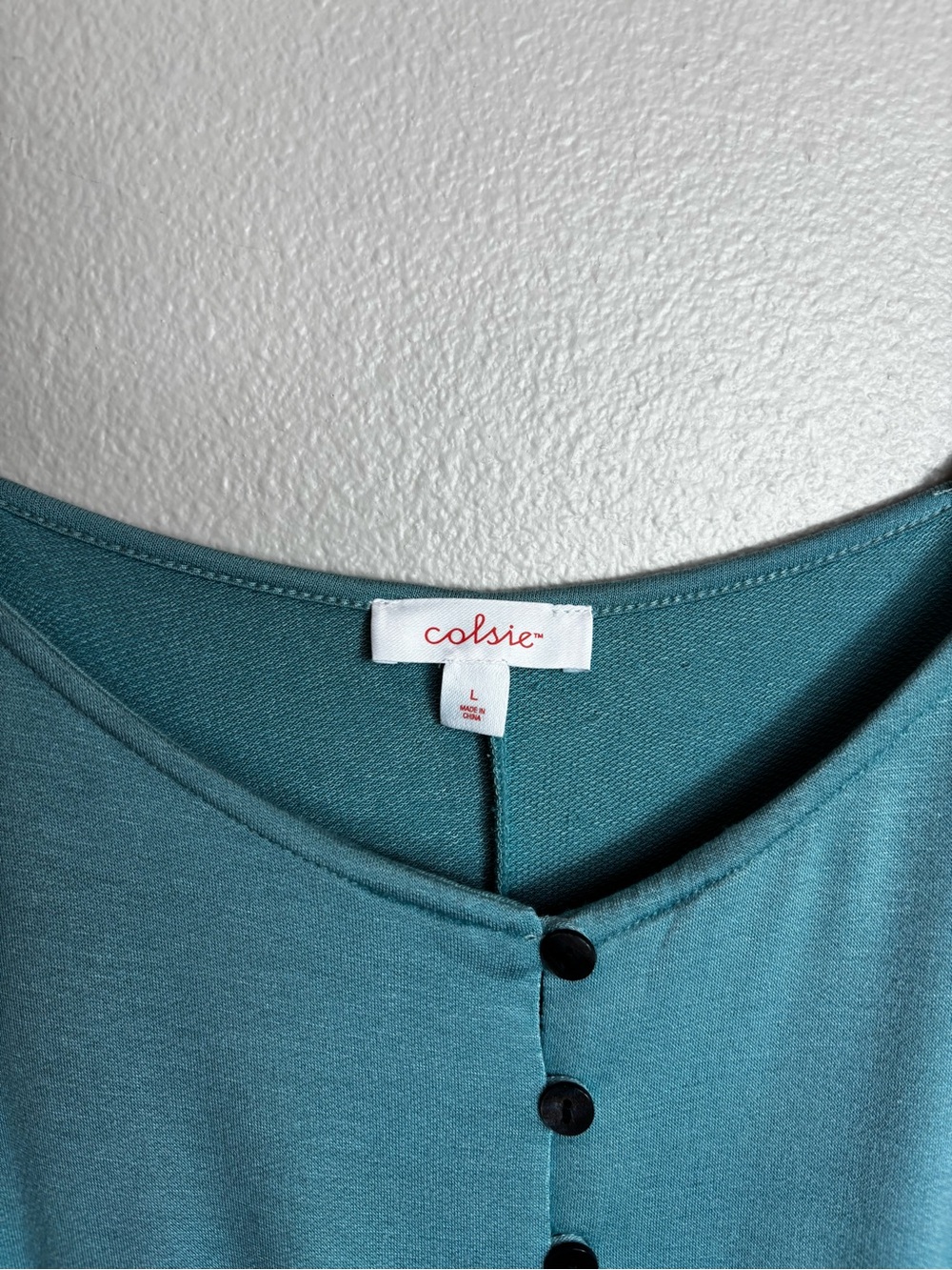 Colsie Aqua Button-Front Drawstring Romper - Picture 2 of 6